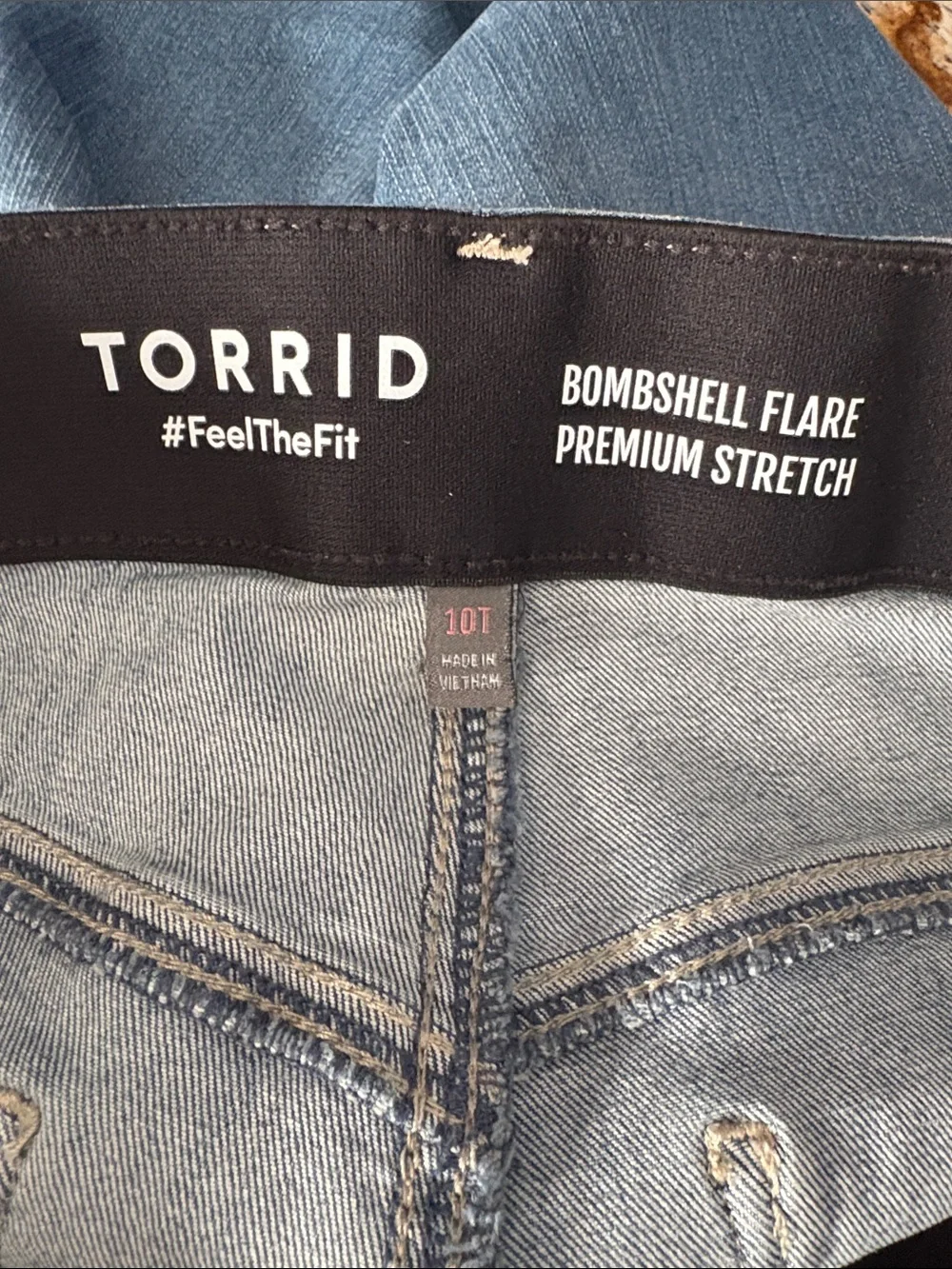 TORRID Bombshell Flare High-Rise in Light Blue Jeans Size 10T (TALL)